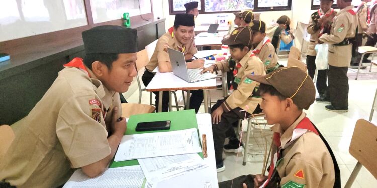 Ratusan Pramuka Kwarran Purwokerto Selatan Ikuti Ujian Pramuka Garuda