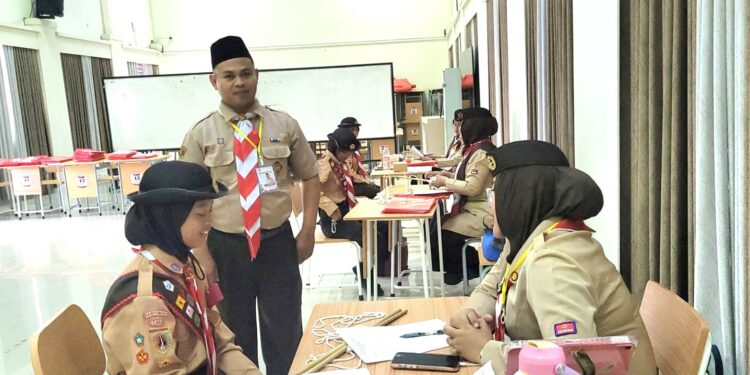 Ratusan Pramuka Kwarran Purwokerto Selatan Ikuti Ujian Pramuka Garuda