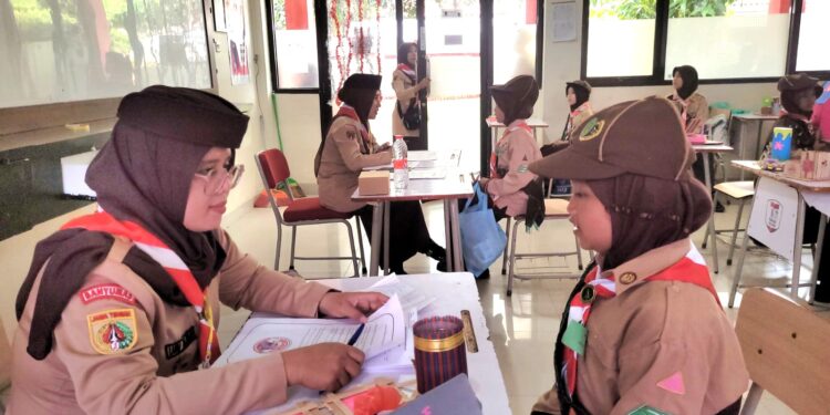 Ratusan Pramuka Kwarran Purwokerto Selatan Ikuti Ujian Pramuka Garuda