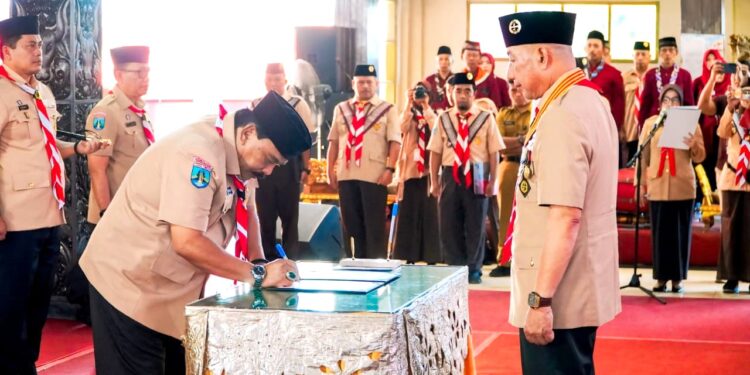 Ketua Kwarda Jatim Lantik Bupati Nganjuk sebagai Kamabicab Pramuka