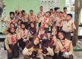 Asiknya Pramuka SD Negeri Cibeureum Kwarran Cileungsi berlatih Simpul