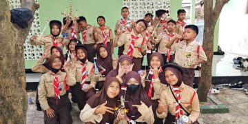 Asiknya Pramuka SD Negeri Cibeureum Kwarran Cileungsi berlatih Simpul
