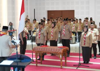 Ketua Kwarnas Budi Waseso Pimpin Pelantikan Pengurus Mabida dan Kwarda Gerakan Pramuka Sulbar Periode 2025-2030