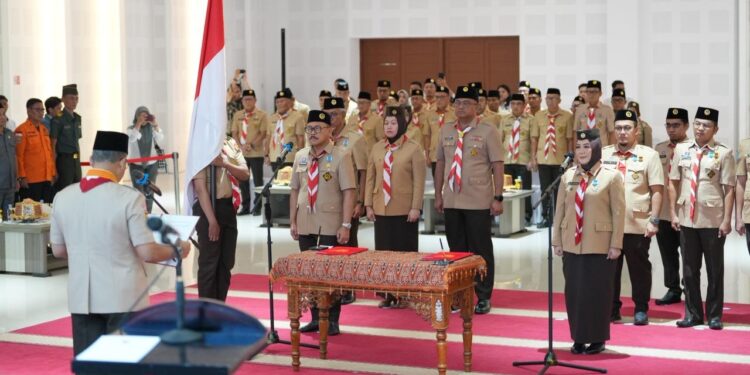 Ketua Kwarnas Budi Waseso Pimpin Pelantikan Pengurus Mabida dan Kwarda Gerakan Pramuka Sulbar Periode 2025-2030