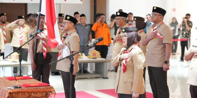 Ketua Kwarnas Budi Waseso Pimpin Pelantikan Pengurus Mabida dan Kwarda Gerakan Pramuka Sulbar Periode 2025-2030