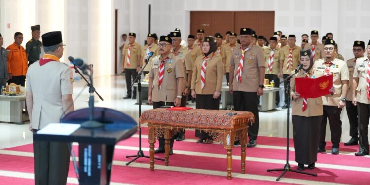 Ketua Kwarnas Budi Waseso Pimpin Pelantikan Pengurus Mabida dan Kwarda Gerakan Pramuka Sulbar Periode 2025-2030