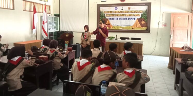 Kwartir Ranting Dempet Kwarcab Demak Gelar Geladian Regu dan Barung, Bentuk Pemimpin Pramuka Handal