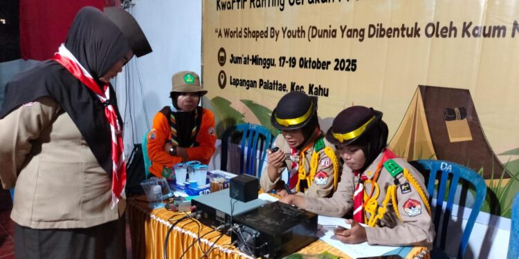 “Gass poll” Pramuka Bone di JOTA-JOTI Kahu, Antusiasme dan Semangat Membara Peserta Jalin Kontak ke Berbagai Daerah