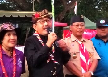 Antusiasme Tinggi! Cok Ace Kunjungi Jambore Cabang Denpasar 2025, Peserta Bangga Bertemu Ka Kwarda Bali