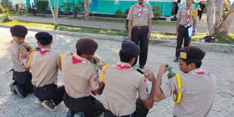 Jelang Musyam, 5 Anggota Pramuka SMAN 19 Bone Resmi Dilantik Menjadi Penegak Bantara