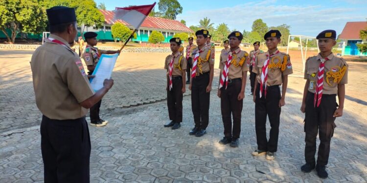 Jelang Musyam, 5 Anggota Pramuka SMAN 19 Bone Resmi Dilantik Menjadi Penegak Bantara