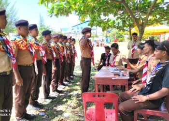 Peserta Lomba Penegak Tangguh (LPT) 2025 Aceh Selatan Mulai memasuki Bumi Perkemahan.
