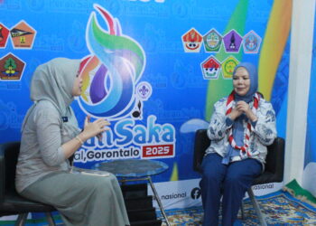 Wakil Gubernur Gorontalo Uji Coba Podcast di Media Center Peran Saka Nasional 2025