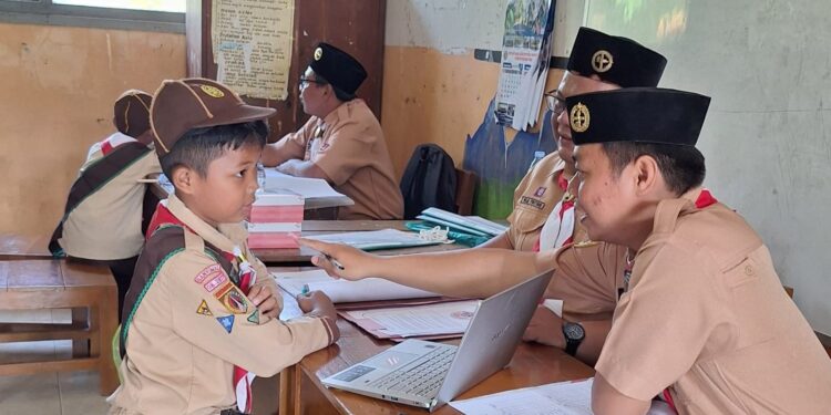 Ratusan Anggota Pramuka Kwarran Kembaran Ikuti Penilaian Pramuka Garuda