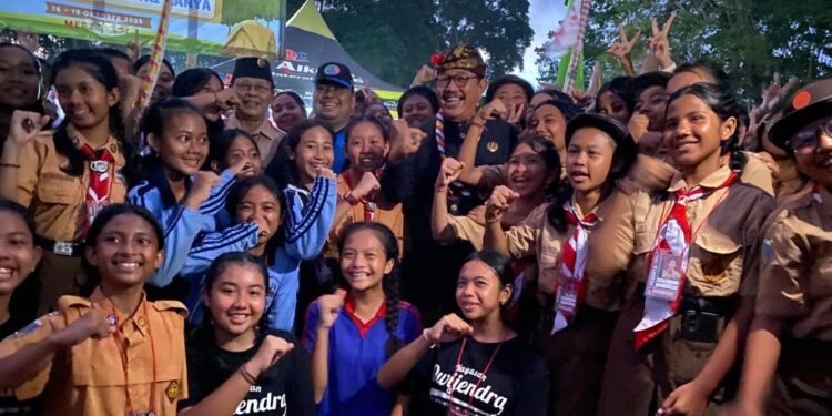 Antusiasme Tinggi! Cok Ace Kunjungi Jambore Cabang Denpasar 2025, Peserta Bangga Bertemu Ka Kwarda Bali