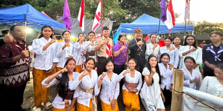 Antusiasme Tinggi! Cok Ace Kunjungi Jambore Cabang Denpasar 2025, Peserta Bangga Bertemu Ka Kwarda Bali