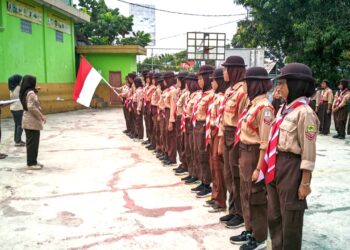 Tingkatkan Potensi Anggota, Pramuka SMP PGRI Suryakencana Adakan Perjusa dan Pelantikan