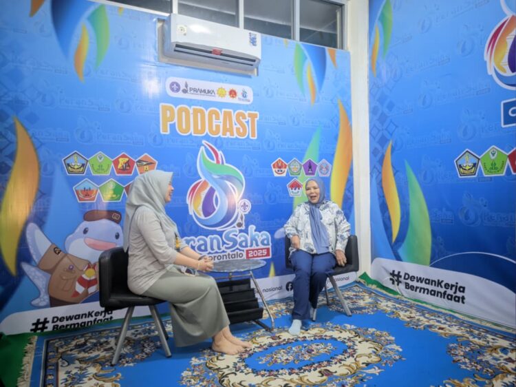 Wakil Gubernur Gorontalo Uji Coba Podcast di Media Center Peran Saka Nasional 2025