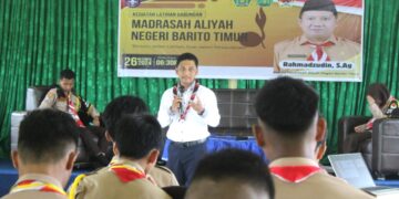 Tingkatkan Kompetensi Anggota, Pramuka MAN Barito Timur adakan Latgab