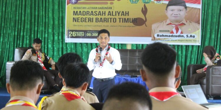 Tingkatkan Kompetensi Anggota, Pramuka MAN Barito Timur adakan Latgab