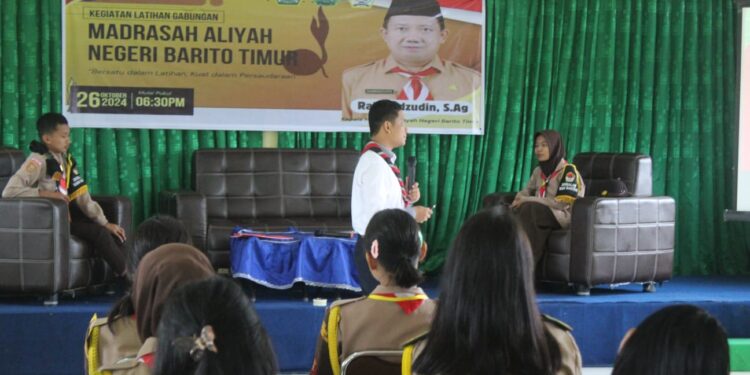 Tingkatkan Kompetensi Anggota, Pramuka MAN Barito Timur adakan Latgab