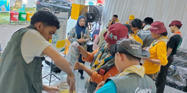 Peserta Peran Saka Sulsel Antusias Ikuti Pelatihan Filtrasi Air Sederhana di Gorontalo