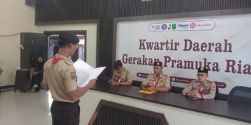 Kwarda Riau Lepas Kontingen ke Perkemahan Antar Saka Nasional 2025 di Gorontalo