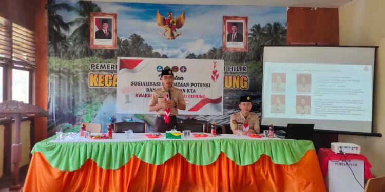 Kwarran Pulau Burung Inhil Adakan Sosialisasi Pendataan Potensi dan KTA Gerakan Pramuka