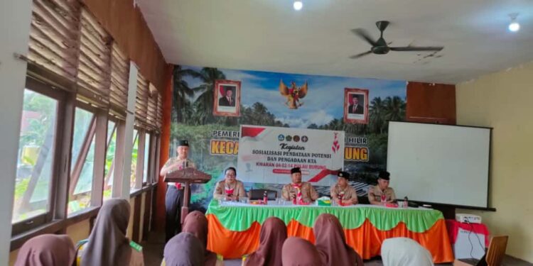 Kwarran Pulau Burung Inhil Adakan Sosialisasi Pendataan Potensi dan KTA Gerakan Pramuka