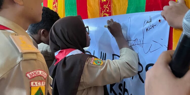 Pramuka MAN 2 Banda Aceh Gelar Kegiatan Dialogue for Peace Bersama Peace Generation Aceh