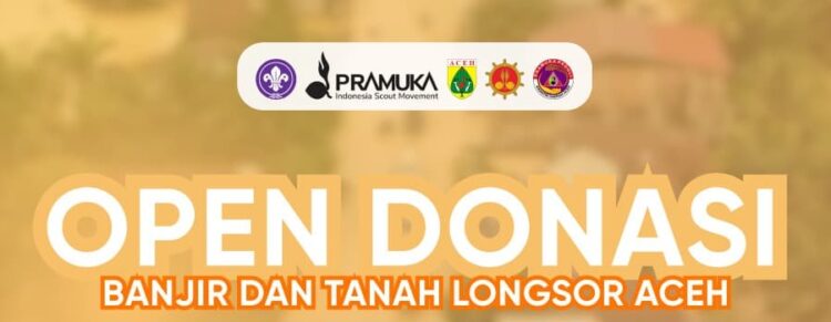Kwartir Daerah Aceh Membuka Posko Pramuka Peduli Dan Penggalangan Donasi