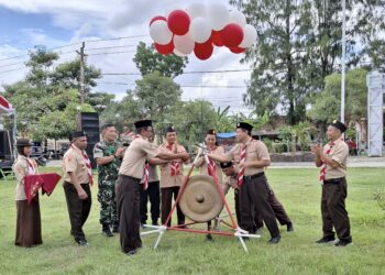 Ratusan Pramuka Penggalang Ikuti Jambore Ranting Brati