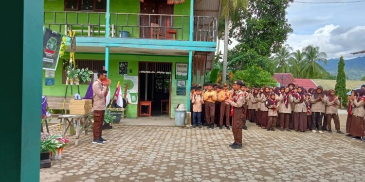 Pangkalan MTsN 6 Tabalong Melaksanakan Pelantikan Tingkatan Pramuka Penggalang Ramu, Rakit, dan Terap