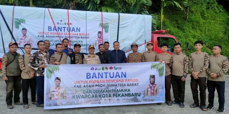 Bantuan Kemanusiaan Kwarcab Kota Pekanbaru tiba di Agam Sumbar
