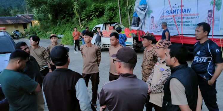 Bantuan Kemanusiaan Kwarcab Kota Pekanbaru tiba di Agam Sumbar