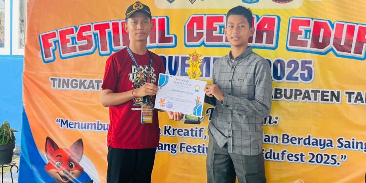 Anggota Pramuka MTsN 6 Tabalong, Muhammad Waafyy Raih Juara 1 Lomba Poster Hari Pahlawan 2025 di Festival Ceria Edufest