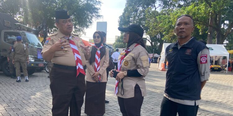 Kwarcab Gerakan Pramuka bersama Stakeholder Kebencanaan Apel Siaga Bencana Kota Tangerang