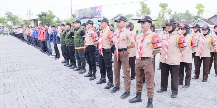 Saka Bhayangkara Polres Sukoharjo Ikuti Apel Gelar Pasukan Operasi Lilin 2025