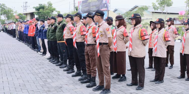 Saka Bhayangkara Polres Sukoharjo Ikuti Apel Gelar Pasukan Operasi Lilin 2025