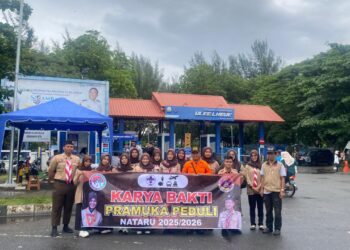 Pramuka Peduli Kwarcab Kota Banda Aceh melaksanakan Karya Bakti Nataru 2025