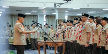 Sesjen Kwarnas Lantik Gubernur Lampung sebagai Ketua Mabida Gerakan Pramuka Lampung