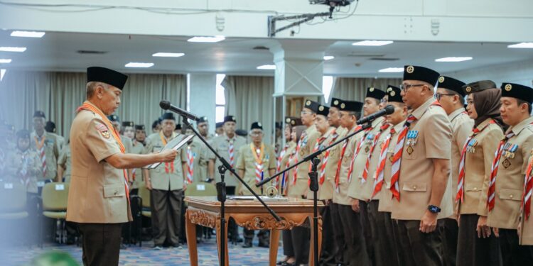 Sesjen Kwarnas Lantik Gubernur Lampung sebagai Ketua Mabida Gerakan Pramuka Lampung