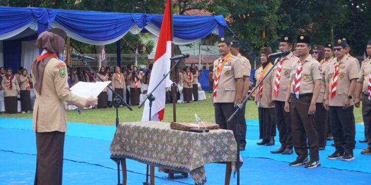 Pelantikan Pengurus Pramuka Pekanbaru 2025–2030 Berlangsung Meriah, 3.500 Peserta Hadir