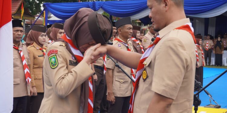 Pelantikan Pengurus Pramuka Pekanbaru 2025–2030 Berlangsung Meriah, 3.500 Peserta Hadir