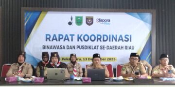Rakor Binawasa–Pusdiklat se-Riau Perkuat Sinergi Pembinaan Anggota Dewasa Pramuka