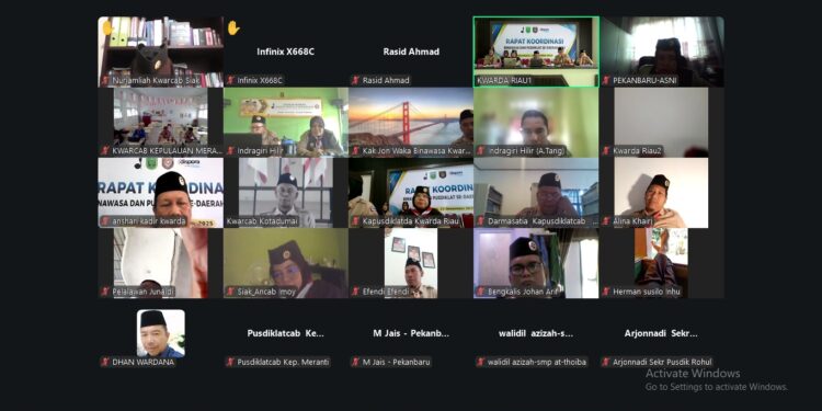 Rakor Binawasa–Pusdiklat se-Riau Perkuat Sinergi Pembinaan Anggota Dewasa Pramuka