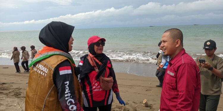 Ratusan Pramuka Bantu Tangani Kiriman Kayu Pasca Banjir Di Pantai Pasie Nan Tigo