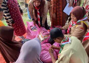 Saka Wira Kartika “Bujang Salim” Peduli Bencana Banjir