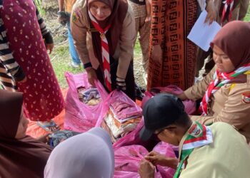 Saka Wira Kartika “Bujang Salim” Peduli Bencana Banjir