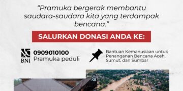 Kwarnas Gerakan Pramuka Ajak Masyarakat Berdonasi melalui Bumbung Kemanusiaan untuk Korban Bencana di Aceh, Sumatera Utara, dan Sumatera Barat